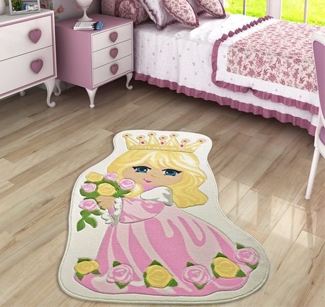 Коврик детский 100*160 Confetti - Princess Acik Pembe