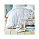 Постельное белье Karaca Home ранфорс - Amanda gri 2020-2 серый евро (ПВХ)