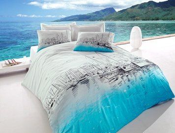 Постельное белье Cotton Box&trade; ранфорс евро - Marina Mavi