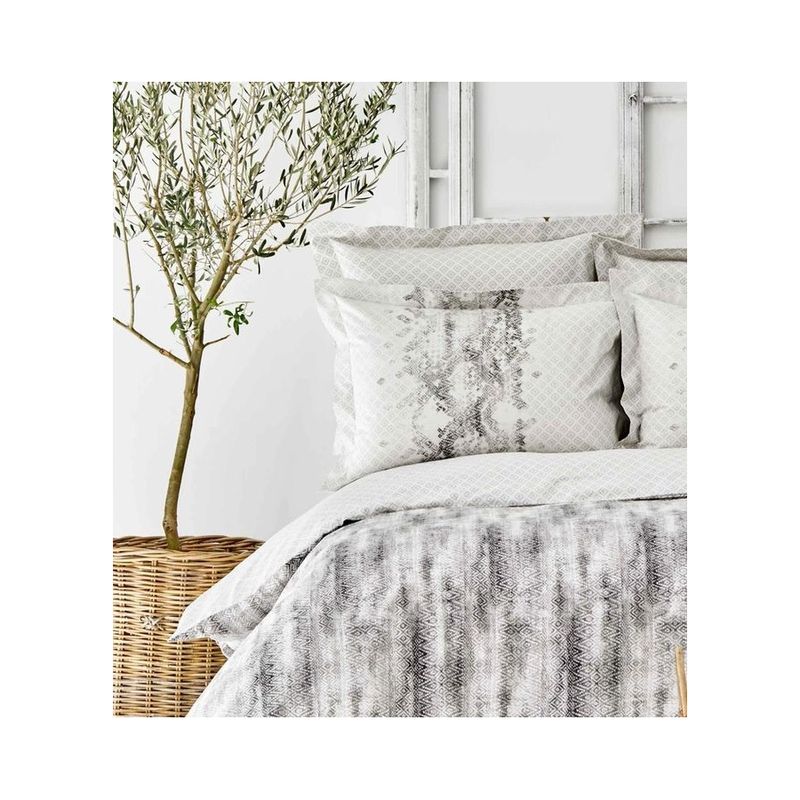 Постельное белье Karaca Home ранфорс - Lepida gri серый евро