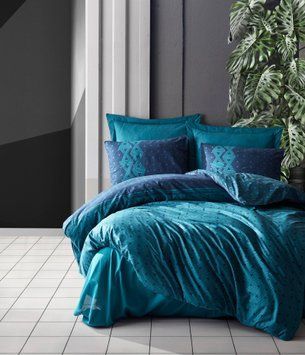 Комплект постельного белья Cotton box Dark Amari petrol 200x220