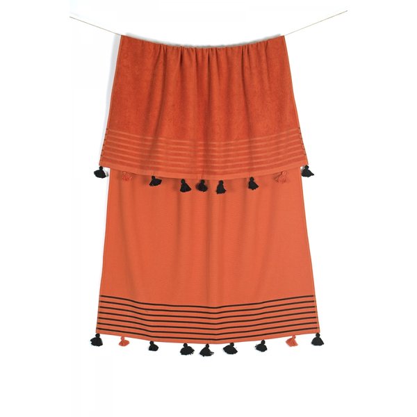 Полотенце махровое Buldans 90*160 - Capri оранжевый