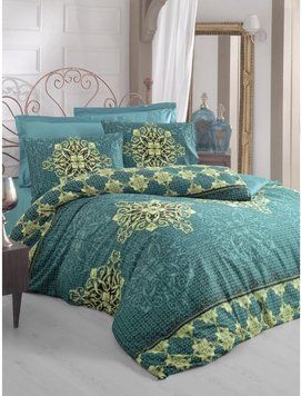Постельное белье сатин Cotton Box royal - Azura petrol