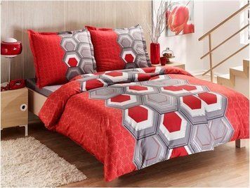 Постельное белье TAC Deluxe евро - Aspen red