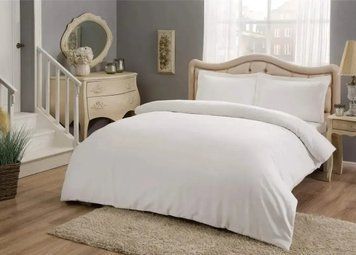 Постельное белье Tac basic сатин однотонный king size - white XL