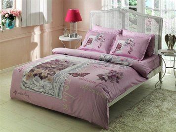 Постельное белье TAC Deluxe евро - Pavia pink