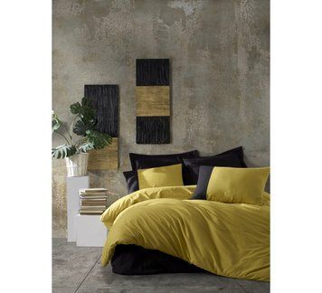 Постельное белье ранфорс Cotton Box Plain Sport - Hardal Siyah