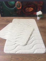 Набор ковриков в ванную комнату IzziHome 60*50 + 60*100 см - Symbol zigzag крем