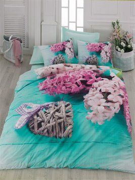 Постельное белье Cotton Box Life 3D - Flora Turkuaz