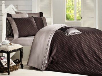 Постельное белье First Choice Vip сатин жаккард - S-86 Prestige Kahve