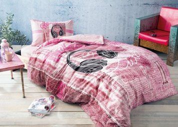 Постельное белье Tac Teen Ranforce - Listen pembe подростковое