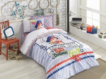 Постельное белье Cotton Box подростковое - Ahooy mavi
