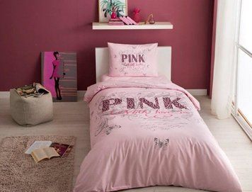 Постельное белье Tac Teen Ranforce - Pink pembe