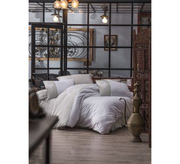 Постельное белье Cotton Box&trade; ранфорс с вышивкой евро - Adel beg