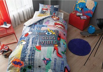 Постельное белье Tac Teen Ranforce - Good Vibes