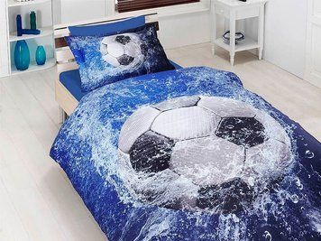 Постельное белье подростковое 3D сатин First Choice - Football