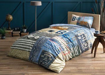 Постельное белье Tac Teen Ranforce - Blue Jeans подростковое
