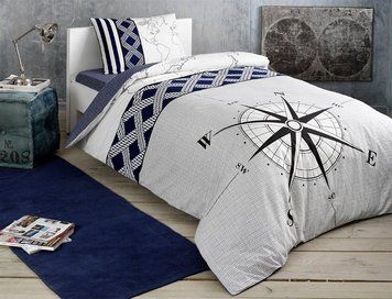 Постельное белье Tac Teen Ranforce - Navy Lacivert на резинке