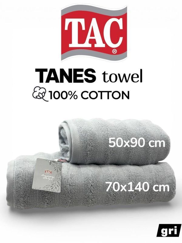 Полотенце Tac Tanes micro cotton Gri 50*90