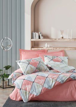 Постельное белье Cotton Box&trade; ранфорс евро - Tetragon pembe