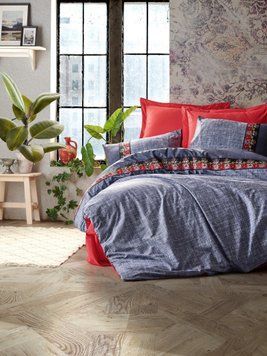 Постельное белье Cotton Box&trade; Folk Art ранфорс евро - Lacivert