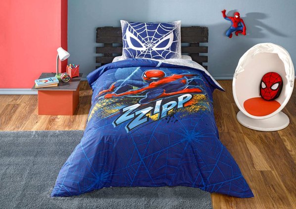 Детское/подростковое постельное белье Tac Disney Spiderman Blue City