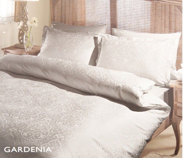 Постельное белье TAC жаккард PVC евро - Gardenia gri