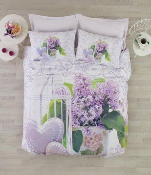 Постельное белье Floral Seri 3D - Lily lila