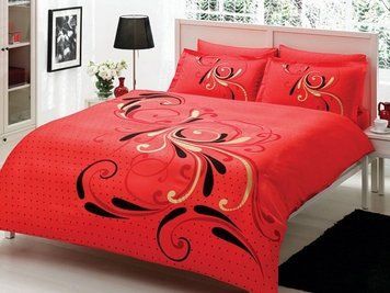 Постельное белье TAC Deluxe евро - Tango red