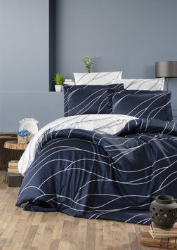 Постельное белье First Choice люкс сатин -  mesi navy blue