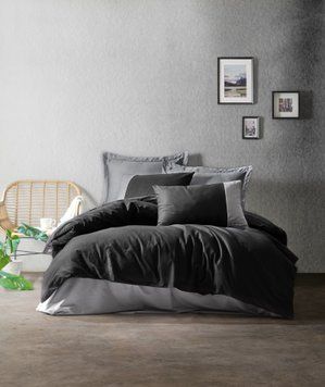Постельное белье ранфорс Cotton Box Plain Sport - Siyah Gri