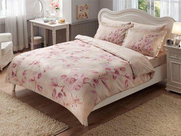 Постельное белье TAC Deluxe евро - Magnolia pink