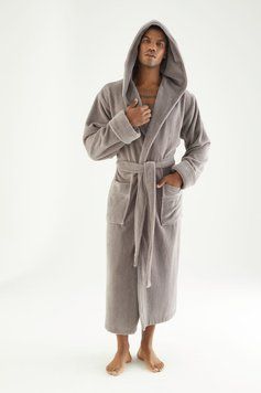 Халат мужской махровий бамбуковый Nusa 7230 taupe