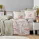Набор постельное белье с покрывалом + плед Karaca Home - Petra pembe розовый евро