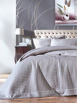 Покрывало Diamond Cotton Box 260*230 - серое