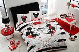 Постельное белье TAC на резинке - Mickey & Minnie Amour