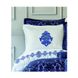 Набор постельное белье с покрывалом + плед Karaca Home - Volante lacivert синий (10 предметов)