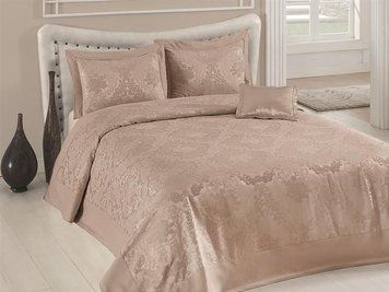 Покрывало First Choice Sonil 240*260 с наволочками 50*70 - Romia ekru