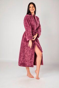 Халат женский бамбуковый Nusa 8650 Баклажан
