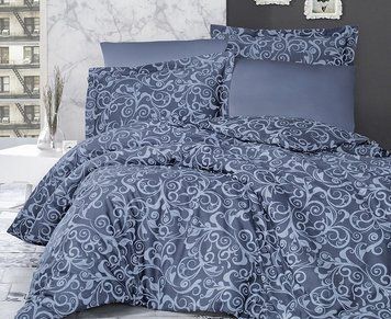 Постельное белье First Choice люкс сатин - Sweta indigo