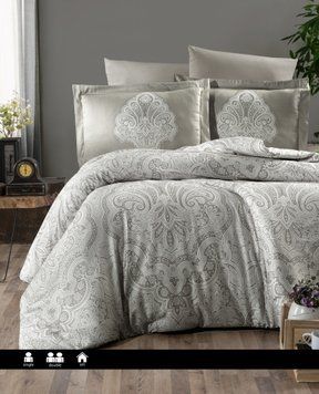 Постельное белье First Choice сатин люкс полуторный - milena beige