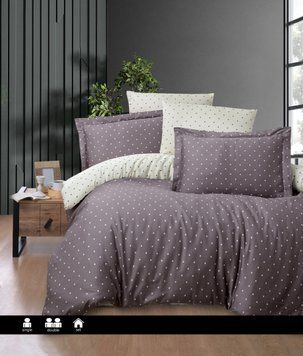 Постельное белье First Choice сатин люкс полуторный - point lilac