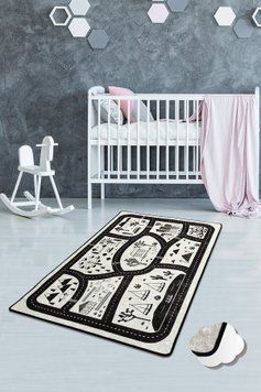Коврик в детскую комнату Chilai Home Black City 100*160