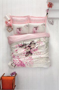 Постельное белье Cotton Box сатин евро - Sevda pembe