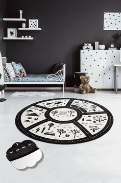 Коврик в детскую комнату Chilai Home Black City 140*140