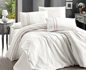 Постельное белье First Choice сатин де люкс - Stripe style krem