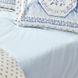 Постельное белье Karaca Home ранфорс - Amelia mavi голубой евро 160*200+30 (ПВХ)