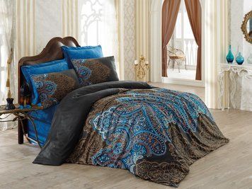 Постельное белье сатин Cotton Box royal - Diba kahve
