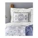 Набор постельное белье с пледом Karaca Home - Arlen indigo индиго евро