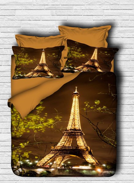 Постельное белье LightHouse 200*220 3D премиум ранфорс - Eiffel Tower